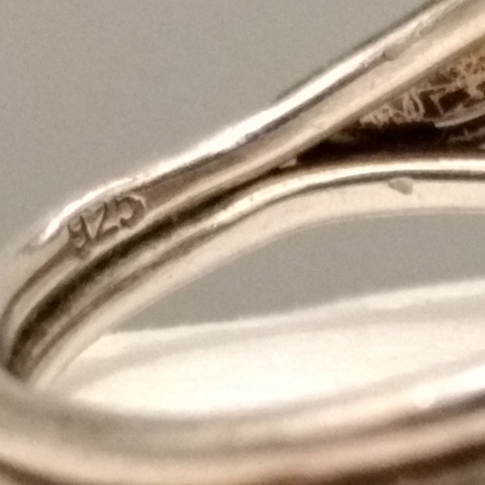 Vintage Sterling Silver & Peridot Ring- Size 7 - Picture 4 of 6